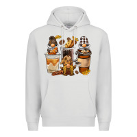 Dove Grey Coffee gnome Premium Hoodie - BarkalooDesign