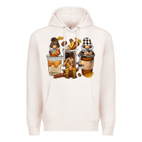 Pale Pink Coffee gnome Premium Hoodie - BarkalooDesign