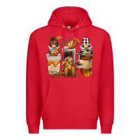 Red Coffee gnome Premium Hoodie - BarkalooDesign