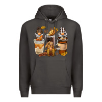 Smoke Coffee gnome Premium Hoodie - BarkalooDesign