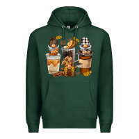 Sports Green Coffee gnome Premium Hoodie - BarkalooDesign