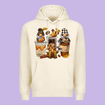 Coffee Gnome Premium Hoodie Designed By Barkaloodesign