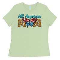 Matcha All American Mom Butterfly Ladies Tee - LillyAllenDesigns