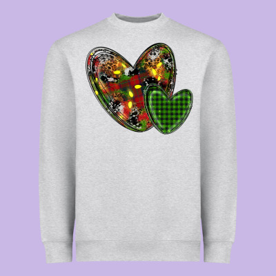 Christmas Heart Heavyweight Sweatshirt Designed By Ranaportraitstore