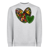 Heather Grey christmas heart Heavyweight Sweatshirt - RanaPortraitStore