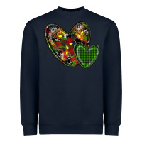 Navy christmas heart Heavyweight Sweatshirt - RanaPortraitStore