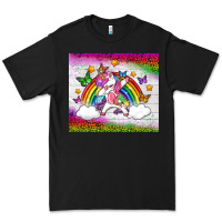 Black LGBTQ Dabbbing Unicorn And Rainbow Tumbler Premium Tee - BundleAndBundleShop