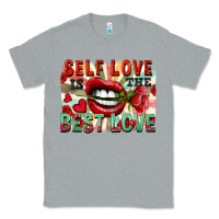 Heather Grey Self love is the best love Classic Tee - FaDigitalArtStudio