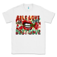 White Self love is the best love Classic Tee - FaDigitalArtStudio