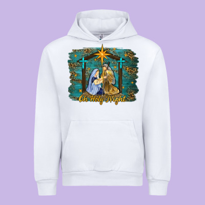Oh Holy Night Western Urban Hoodie Designed By Ranaportraitstore