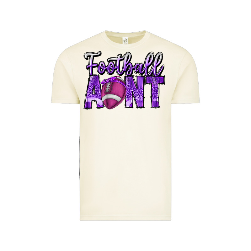 Football Aunt Vintage Tee by CowhideDigitalArt | Teevron