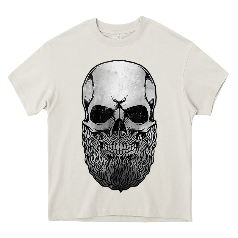 Creepy Bald And Bearded Skull For Halloween & Skeletons Fans T Shirt Heavy Core Tee by baoMotion | Teevron