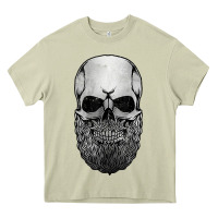 Mossy creepy bald and bearded skull for halloween & skeletons fans t shirt Heavy Core Tee - baoMotion