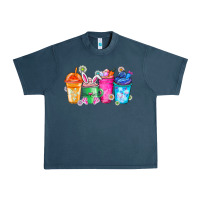 Midnight Navy Easter Coffee Urban Heavy Tee - CowhideDigitalArt