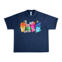 Navy Easter Coffee Urban Heavy Tee - CowhideDigitalArt