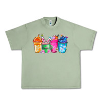 Oil Green Easter Coffee Urban Heavy Tee - CowhideDigitalArt