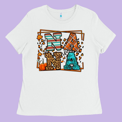 Fall Autumn Leopard Nana Ladies Tee Designed By Lillyallendesigns