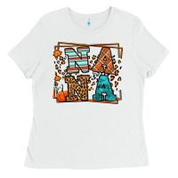White Fall Autumn Leopard Nana Ladies Tee - LillyAllenDesigns