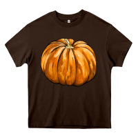Chocolate Brown Pumpkin Heavy Core Tee - FaDigitalArtStudio