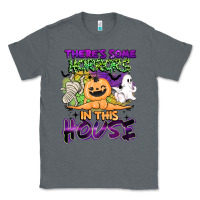Charcoal Heather theres some horrors in this house Classic Tee - BarkalooDesign