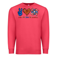 Cardinal Peace Love America Premium Sweatshirt - Jasminsmagicworld