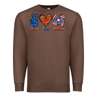 Chestnut Peace Love America Premium Sweatshirt - Jasminsmagicworld