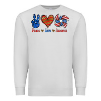 Dove Grey Peace Love America Premium Sweatshirt - Jasminsmagicworld