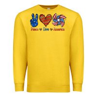 Lemon Peace Love America Premium Sweatshirt - Jasminsmagicworld