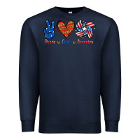 Navy Peace Love America Premium Sweatshirt - Jasminsmagicworld
