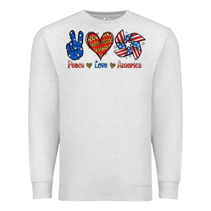 Peace Love America Premium Sweatshirt by Jasminsmagicworld | Teevron