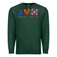 Sports Green Peace Love America Premium Sweatshirt - Jasminsmagicworld
