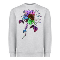 Heather Grey Be Kind Autism Semicolon Heavyweight Sweatshirt - Jasminsmagicworld