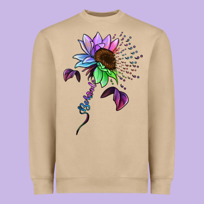 Be Kind Autism Semicolon Heavyweight Sweatshirt Designed By Jasminsmagicworld
