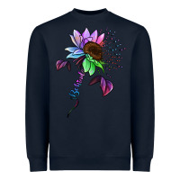 Navy Be Kind Autism Semicolon Heavyweight Sweatshirt - Jasminsmagicworld
