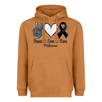 Meerkat Peace Love Cure Melanoma Cancer Heavyweight Hoodie - Jasminsmagicworld