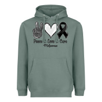 Sage Peace Love Cure Melanoma Cancer Heavyweight Hoodie - Jasminsmagicworld