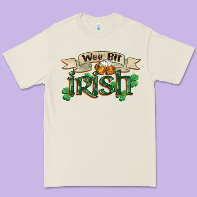 Wee Bit Irish St Patrick's Day Premium Tee Designed By Fadigitalartstudio