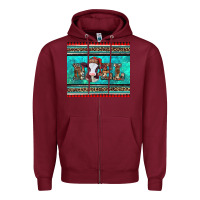 Burgundy western christmas baby cow noel tumbler Zipper Hoodie - Jasminsmagicworld