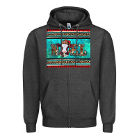 Charcoal Heather western christmas baby cow noel tumbler Zipper Hoodie - Jasminsmagicworld