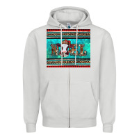 Dove Grey western christmas baby cow noel tumbler Zipper Hoodie - Jasminsmagicworld