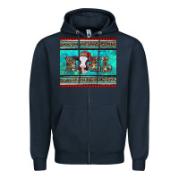 Navy western christmas baby cow noel tumbler Zipper Hoodie - Jasminsmagicworld