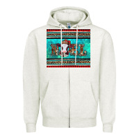 Oatmeal Heather western christmas baby cow noel tumbler Zipper Hoodie - Jasminsmagicworld