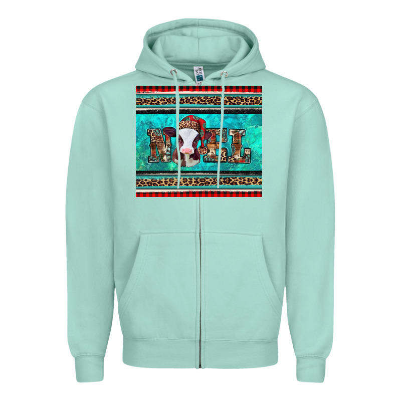Western Christmas Baby Cow Noel Tumbler Zipper Hoodie by Jasminsmagicworld | Teevron