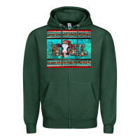 Sports Green western christmas baby cow noel tumbler Zipper Hoodie - Jasminsmagicworld