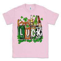 Bubblegum Pink St. Patrick's Forget luck give me beer Classic Tee - OliviaCreatesArt