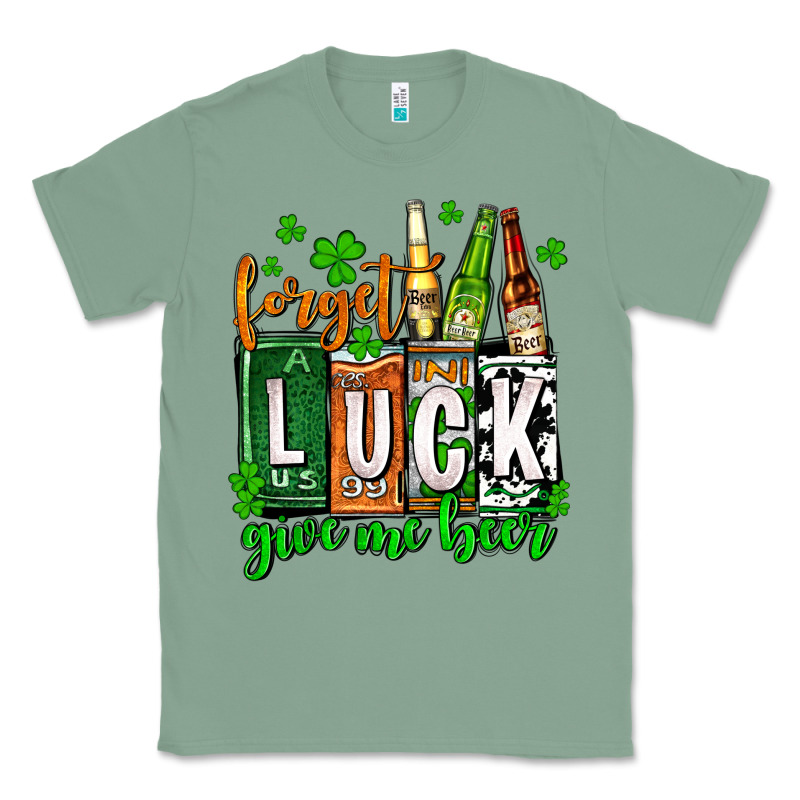 St. Patrick's Forget Luck Give Me Beer Classic Tee by OliviaCreatesArt | Teevron
