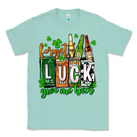 Seafoam St. Patrick's Forget luck give me beer Classic Tee - OliviaCreatesArt