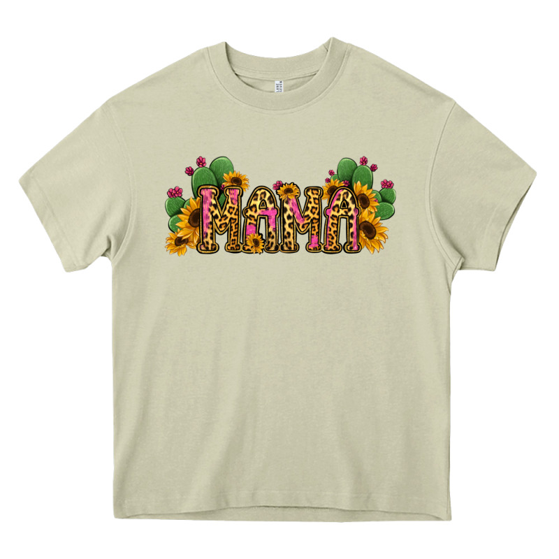 Cactus Leopard Sunflower Mama And Mini Set Heavy Core Tee by Jasminsmagicworld | Teevron