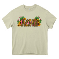 Mossy Cactus Leopard Sunflower Mama and Mini Set Heavy Core Tee - Jasminsmagicworld