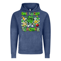 Vintage Denim one lucky teacher Vintage Hoodie - Artiststas